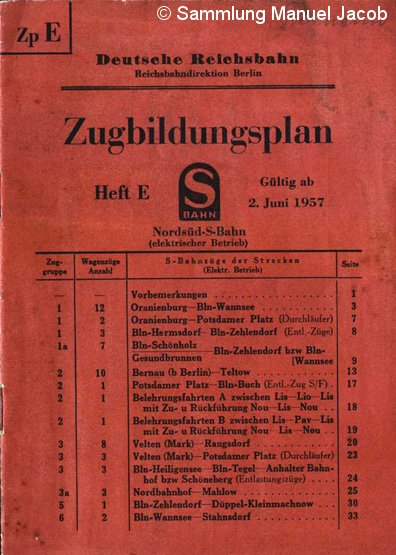 Bild: Titel Buchfahrplan 1957