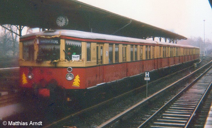 Bild: Weihnachtszug in Grunewald 1986