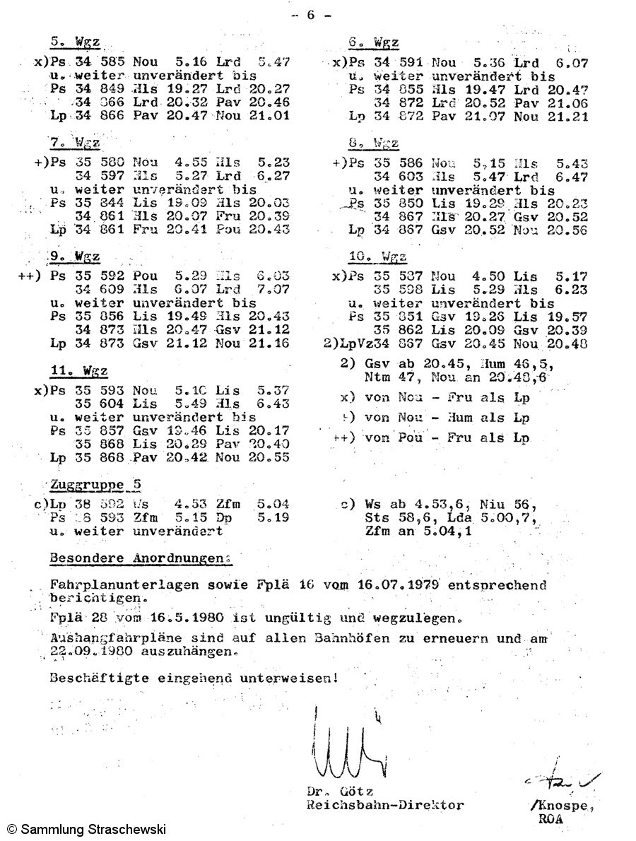 Fahrplanänderung 31 - letzte Seite